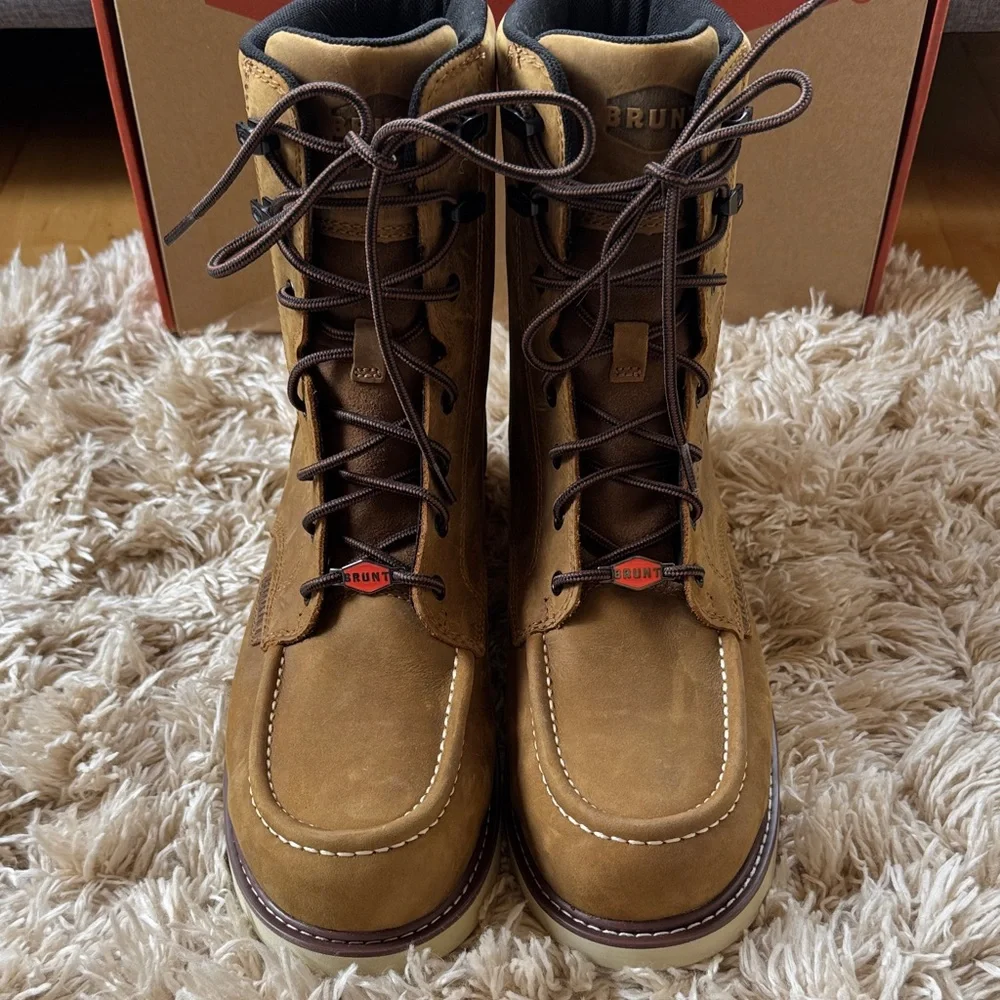 NWOT Brunt Men's The Marin 8” Waterproof (Comp toe) Brown Work Boots 10.5 - Picture 3 of 16